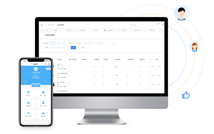 新零售社交電商系統(tǒng)分銷拓客，實(shí)現(xiàn)裂變鄭增
